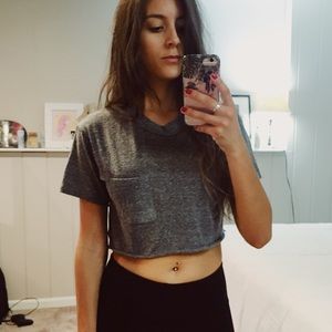 Project Social T // Basic Grey Cropped Tee